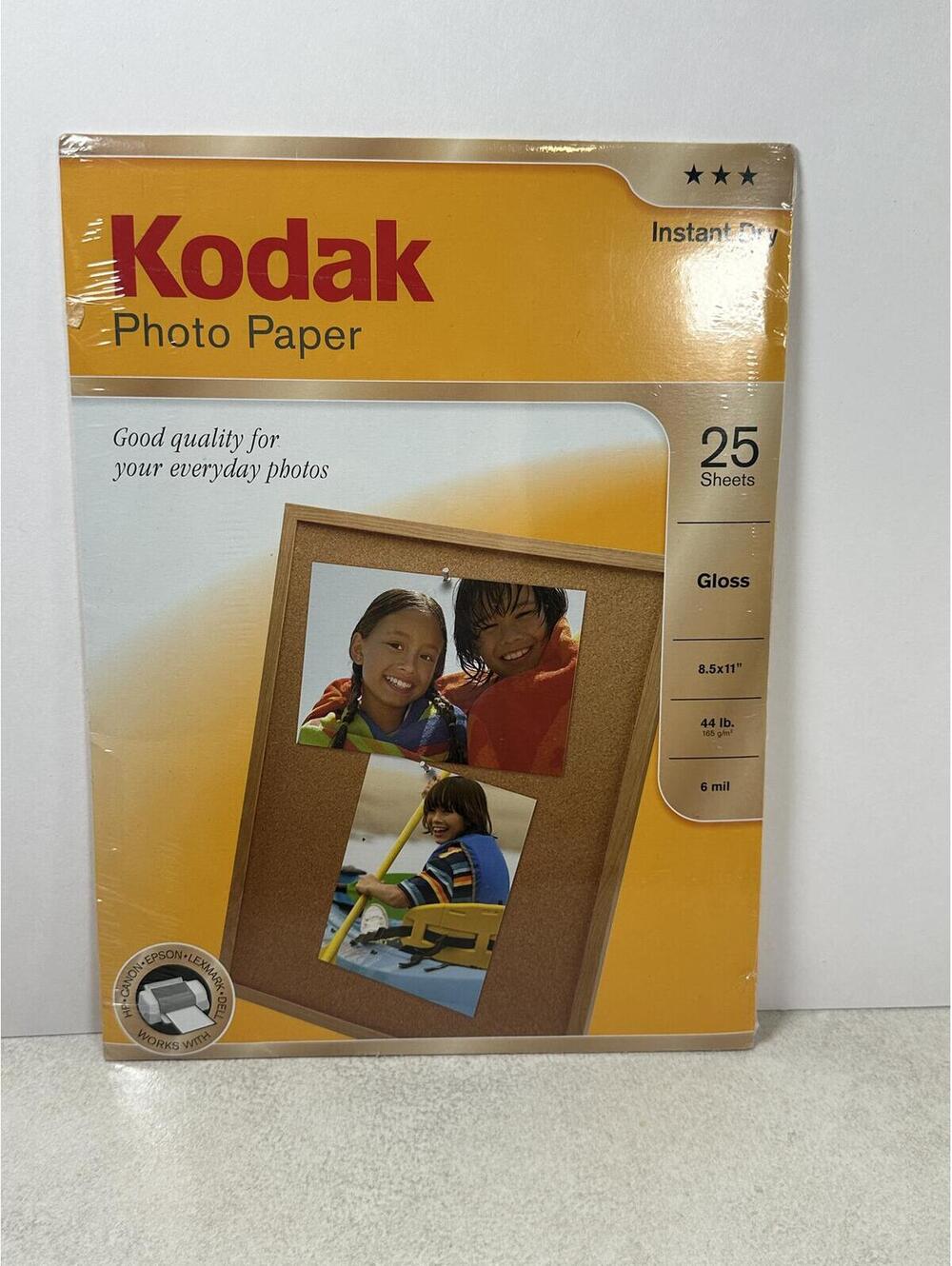 VTG Kodak Gloss Photo Paper 25 Sheets 8.5x11 Sealed Inkjet NOS
